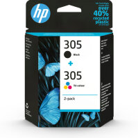 HP 305 2er Pack Schwarz Farbe dreifarbig Tintenpatrone