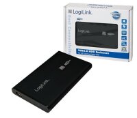 LogiLink Geh. 6.3cm (2,5") USB 2.0/SATA Black ALU o. NT